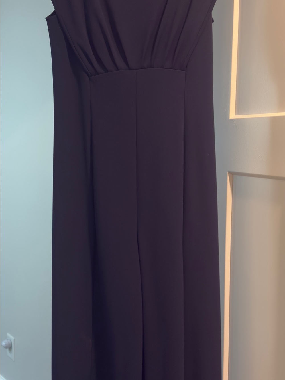 Calvin Klein Black Maxi Dress with Pleated Bodice